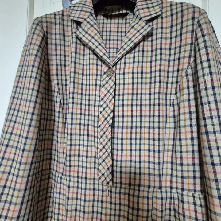 [BUNJANG] Daks Check Pattern Shirt Dress / 닥스 원피스