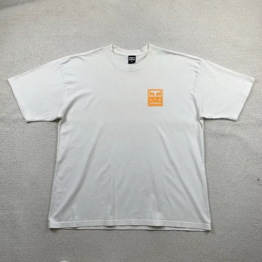 [BUNJANG] IAB Studio x Obey Eyes Big Logo T-Shirt White / 아이앱 스튜디오 x 오베이 아이즈 빅로고 티셔츠 화이트
