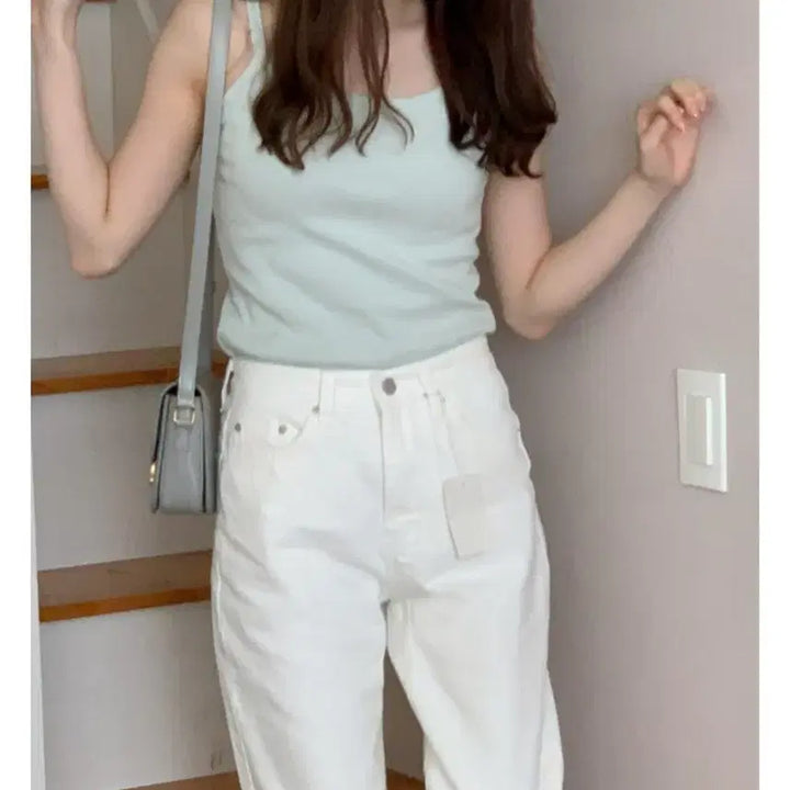 [BUNJANG] Avain Bu-yubang Sleeveless Tank Top Mint / 어베인 부유방 나시 민트