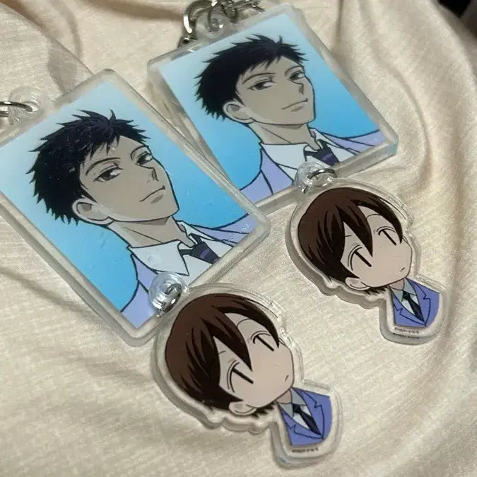 [BUNJANG] Ouran High School Host Club Pop-Up Acrylic Keychain - Haruhi, Mori / 오란고교 사교클럽 호스트부 팝업 엠디 아크릴 키링 증사 하루히 모리