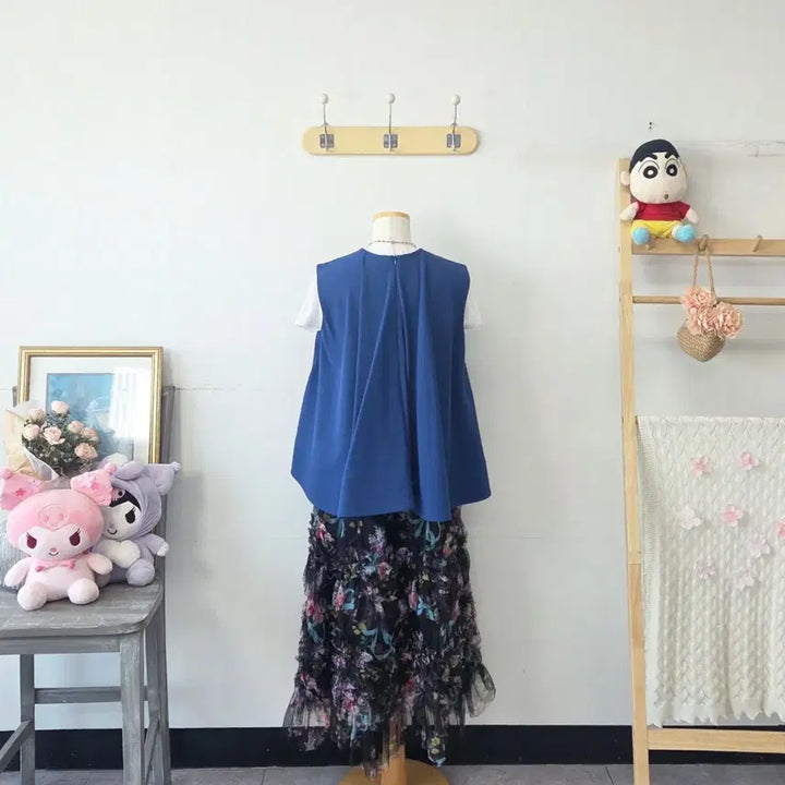 [BUNJANG] Shiwa Blue Blouse Vintage / 빈티지 만원샵 SHIWA 블루 블라우스
