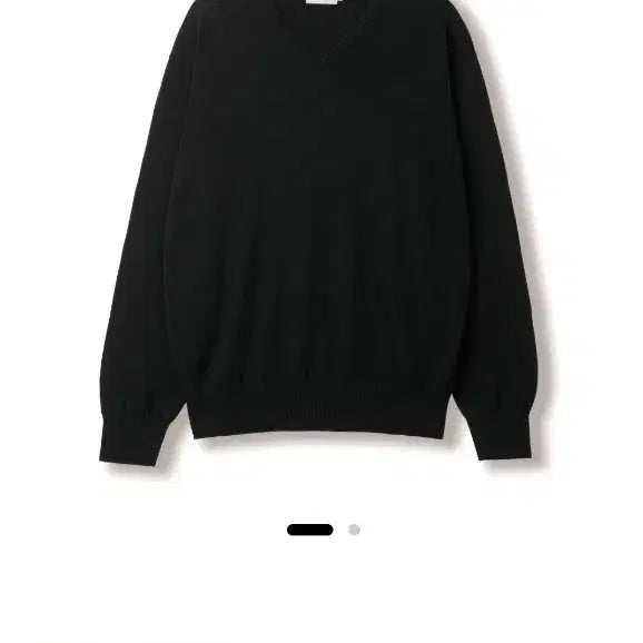 [BUNJANG] Steady Everywear Cotton V-Neck Knit Black Size 3 / [스테디에브리웨어] 코튼 브이넥 니트 블랙 3사이즈