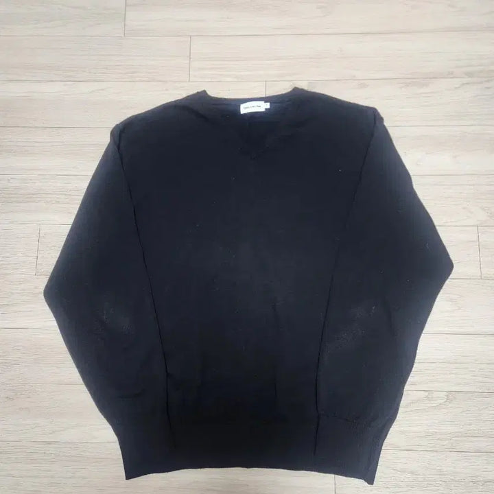 [BUNJANG] Steady Everywear Cotton V-Neck Knit Black Size 3 / [스테디에브리웨어] 코튼 브이넥 니트 블랙 3사이즈