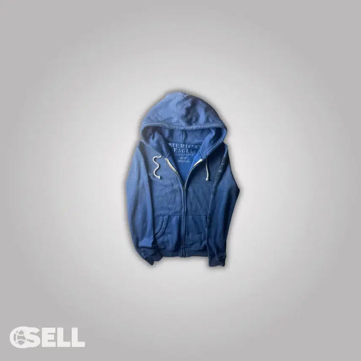 [BUNJANG] American Eagle Blue Vintage Hoodie Zip-Up / 블루 아메리칸 이글 빈티지 후드집업