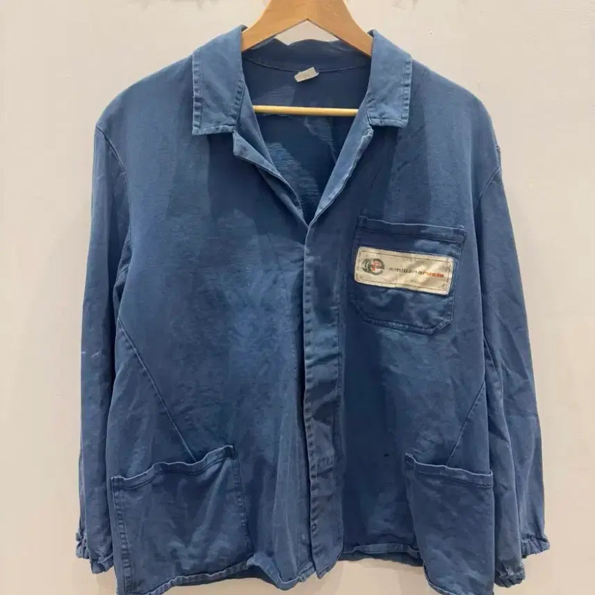 [BUNJANG] Archive 50s-80s French Work Jacket (Sun Fade Indigo) / 50s-80s 프렌치워크자켓  (선 페이드 인디고)