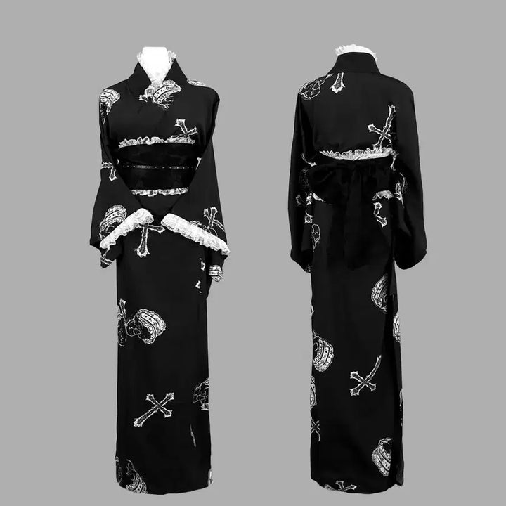 [BUNJANG] Dimmoire Yukata Set Black / 딤모아르 Dimmoire 유카타 세트 블랙 지뢰계 양산형 고스 서브컬쳐