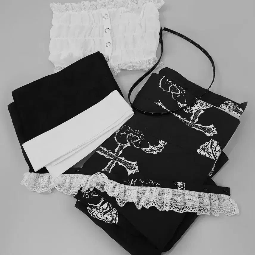 [BUNJANG] Dimmoire Yukata Set Black / 딤모아르 Dimmoire 유카타 세트 블랙 지뢰계 양산형 고스 서브컬쳐