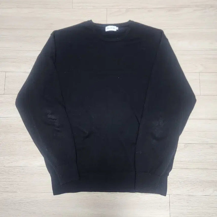 [BUNJANG] Steady Everywear Cotton Round Neck Knit Black Size 3 / [스테디에브리웨어] 코튼 라운드넥 니트 블랙 3사이즈