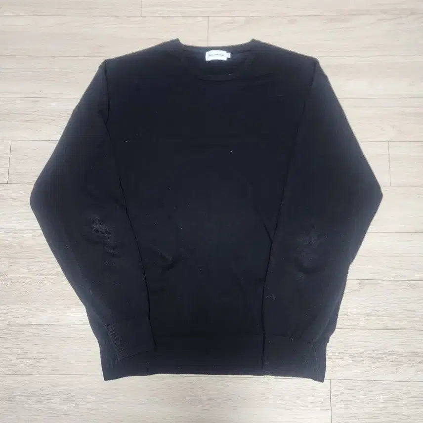 [BUNJANG] Steady Everywear Cotton Round Neck Knit Black Size 3 / [스테디에브리웨어] 코튼 라운드넥 니트 블랙 3사이즈