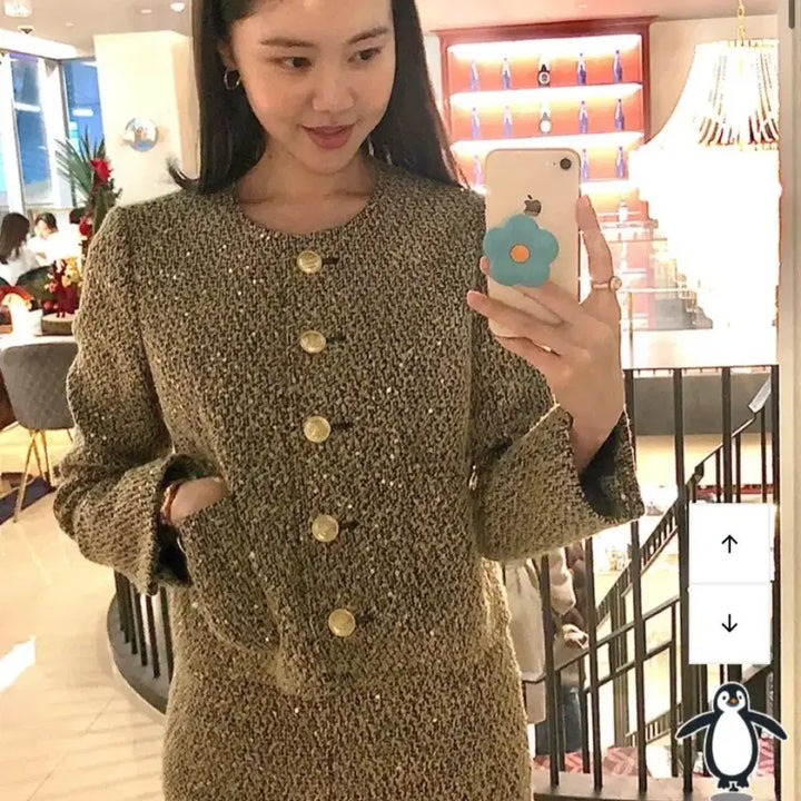 [BUNJANG] IVANA HELSINKI Tweed Jacket / 이바나헬싱키 트위드 자켓 34