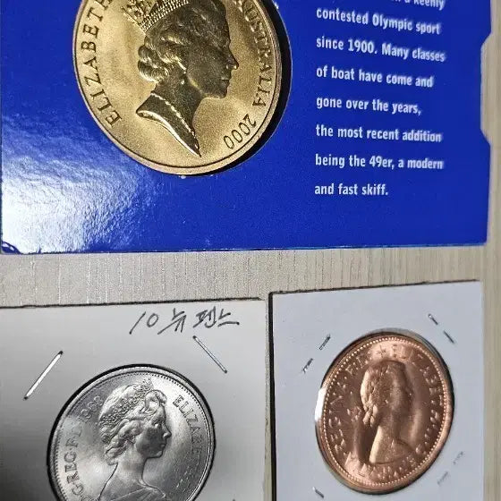 [BUNJANG] Queen Elizabeth II Commemorative Coin 3-Coin Set (Unused) / (미사용) 엘리자베스 2세 기념 주화 3종 세트