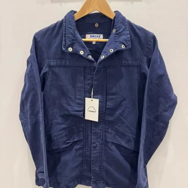 [BUNJANG] 1950s-1980s French Work Jacket (Sun Fade, Stand Collar) / 50s-80s 프렌치 워크자켓 (선 페이드 / 스탠드 카라)