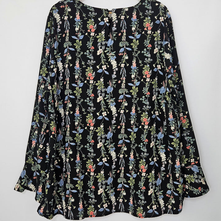 [BUNJANG] Ding Dong Flower Round Black Blouse / 딩동 :) 플라워 라운드 블랙 블라우스14