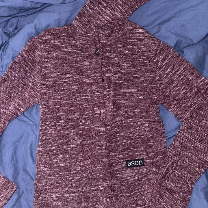 [BUNJANG] AZONN Sunday Hooded Cardigan Wine / 애즈온 선데이 후드가디건  와인