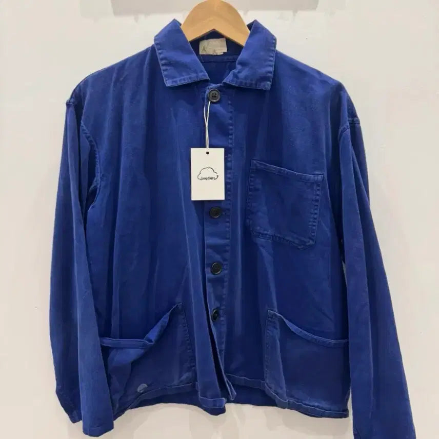 [BUNJANG] French Work Jacket Sun Fade Boxy Cropped Fit / 50s-80s 프렌치 워크자켓 (선 페이드 / 박시 크롭핏)