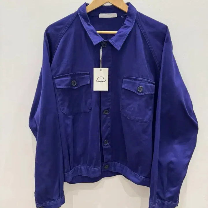 [BUNJANG] 1950s-1980s French Work Jacket (Sun Fade / Indigo Blue) / 50s-80s 프렌치 워크자켓  (선 페이드 / 인디고 블루)