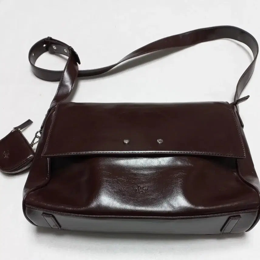 [BUNJANG] LE.MINE Brown Shoulder Bag Crossbody Bag with Coin Pouch / LE.MINE 브라운  숄더백 크로스백 (동전지갑 포함) 미사용
