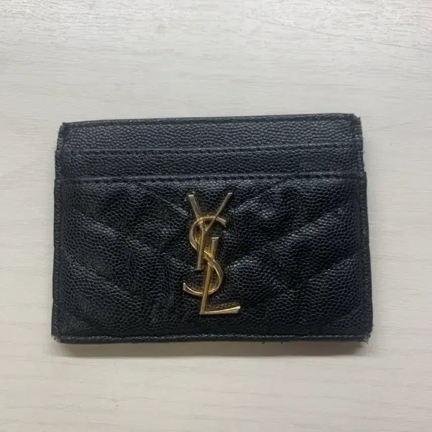 [BUNJANG] Saint Laurent Black Card Holder / YSL 생로랑 블랙 카드지갑
