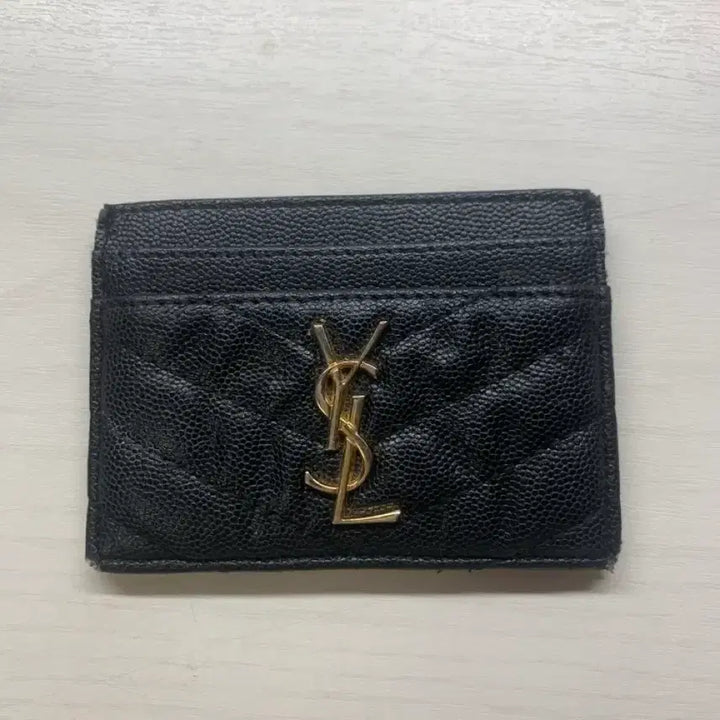 [BUNJANG] Saint Laurent Black Card Holder / YSL 생로랑 블랙 카드지갑