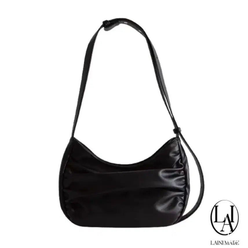 [BUNJANG] Ablie Shirring Shoulder Bag Black / 에이블리 셔링 검정색 가방