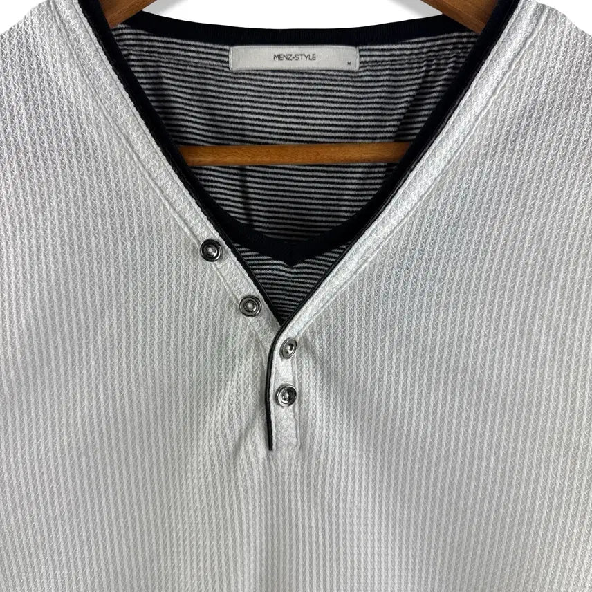 [BUNJANG] Layered Waffle Short Sleeve T-Shirt / JPN 레이어드 와플 반팔티3243