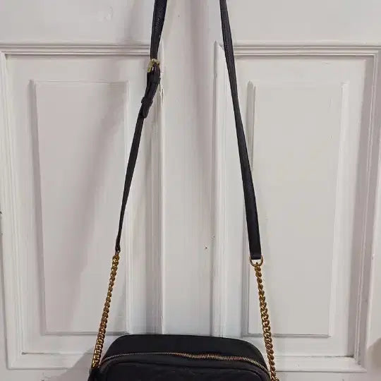 [BUNJANG] DAKS Quilted Leather Crossbody Bag with Tassel / 닥스 소가죽  퀼팅 태슬크로스백