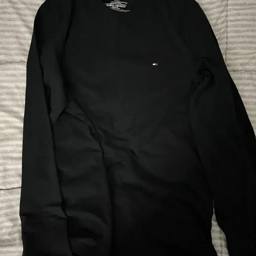 [BUNJANG] Tommy Hilfiger Black Long Sleeve Shirt Size S / 타미힐피거 검정 롱슬리브 새상품