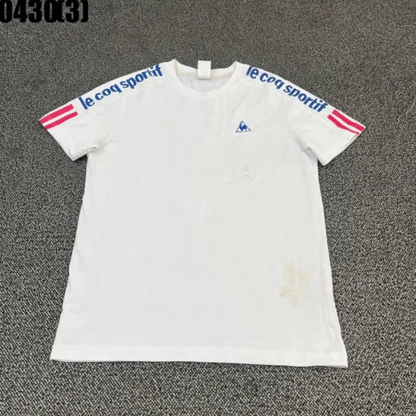 [BUNJANG] Le Coq Sportif White Short Sleeve T-Shirt (Size 95) / 르꼬끄 스포르티브 화이트 반팔 티셔츠95 0430