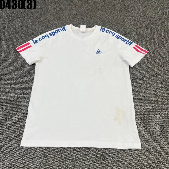 [BUNJANG] Le Coq Sportif White Short Sleeve T-Shirt (Size 95) / 르꼬끄 스포르티브 화이트 반팔 티셔츠95 0430