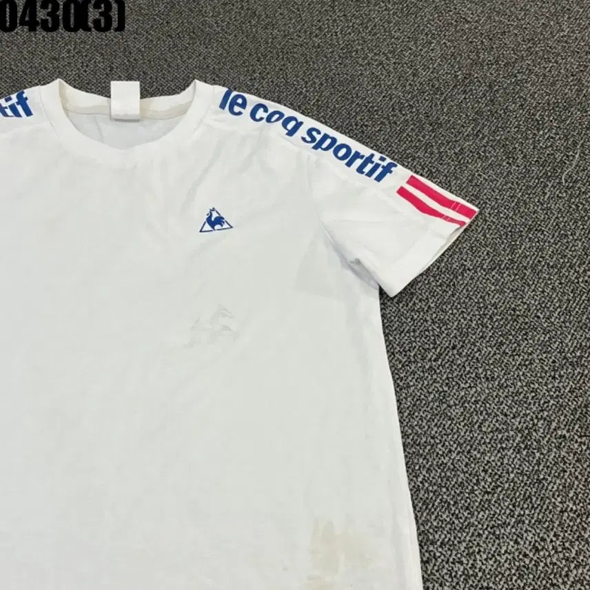 [BUNJANG] Le Coq Sportif White Short Sleeve T-Shirt (Size 95) / 르꼬끄 스포르티브 화이트 반팔 티셔츠95 0430