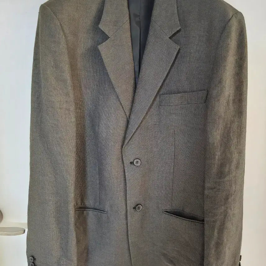 [BUNJANG] STUDIO TOMBOY Linen Blend Jacket Dark Khaki / [새상품] 스튜디오톰보이 린넨 마 자켓 그레이빛 다크카키