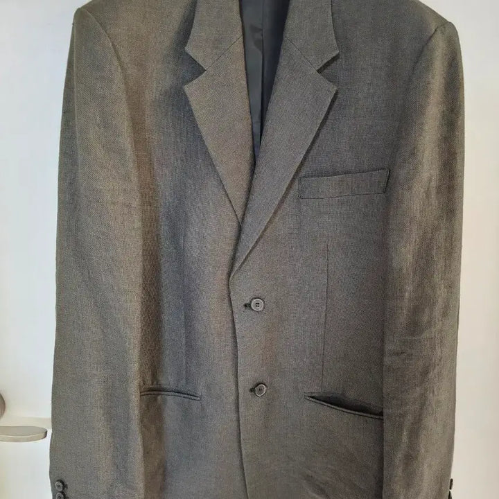 [BUNJANG] STUDIO TOMBOY Linen Blend Jacket Dark Khaki / [새상품] 스튜디오톰보이 린넨 마 자켓 그레이빛 다크카키