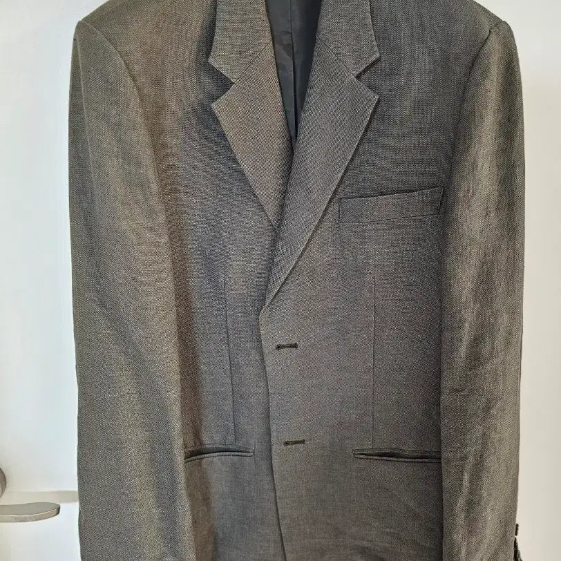 [BUNJANG] STUDIO TOMBOY Linen Blend Jacket Dark Khaki / [새상품] 스튜디오톰보이 린넨 마 자켓 그레이빛 다크카키