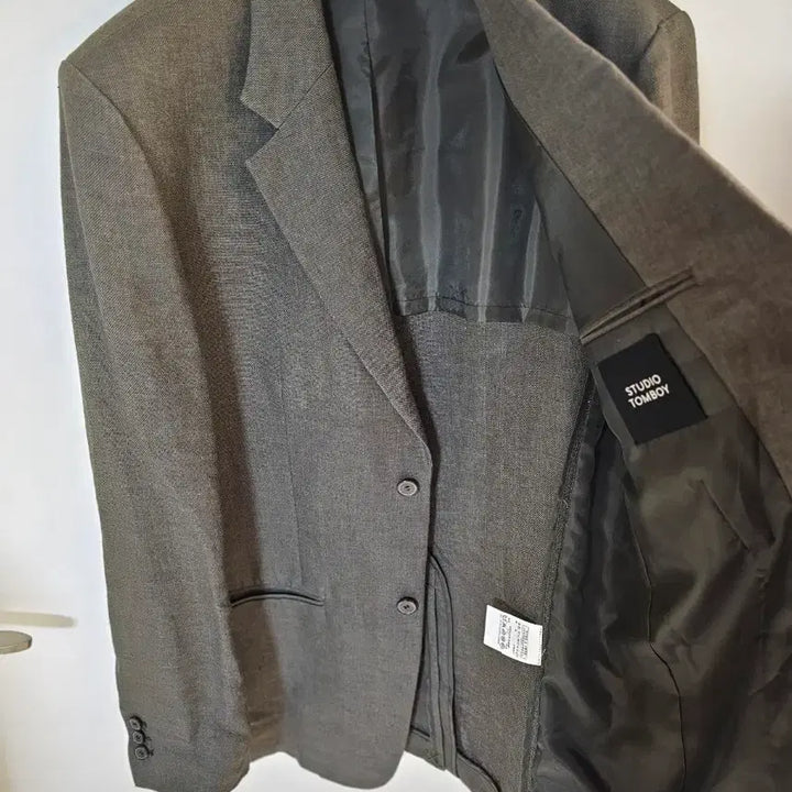 [BUNJANG] STUDIO TOMBOY Linen Blend Jacket Dark Khaki / [새상품] 스튜디오톰보이 린넨 마 자켓 그레이빛 다크카키