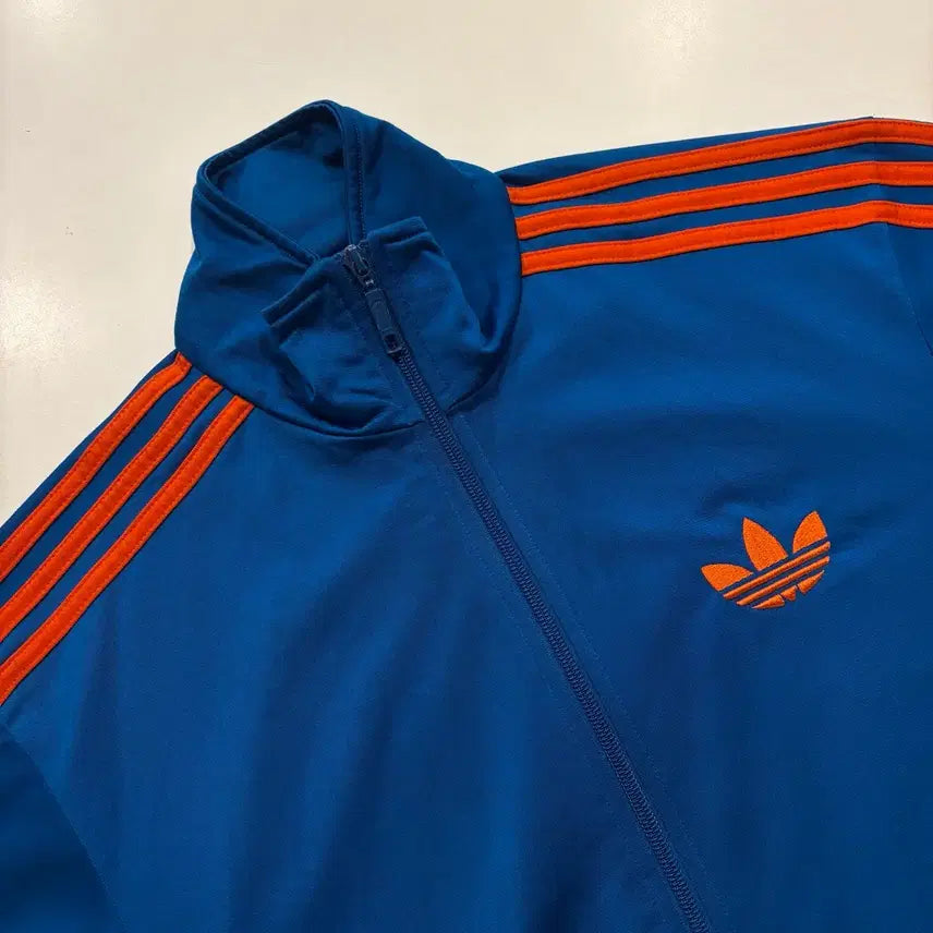 [BUNJANG] Adidas Firebird Track Top Zip-Up Jacket Blue Orange / [95] 12s 아디다스 파이어버드 트랙탑 져지 집업 블루 주황 D936