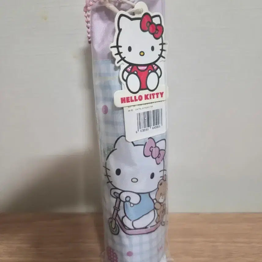 [BUNJANG] Sanrio Hello Kitty Umbrella Blue Check / 산리오 정품 헬로키티 우산 새상품 블루 체크
