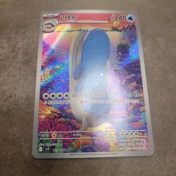 [BUNJANG] Pokemon Card Wailmer AR (sv9 103/100) / 포켓몬 카드 고래왕 AR (sv9 103/100)