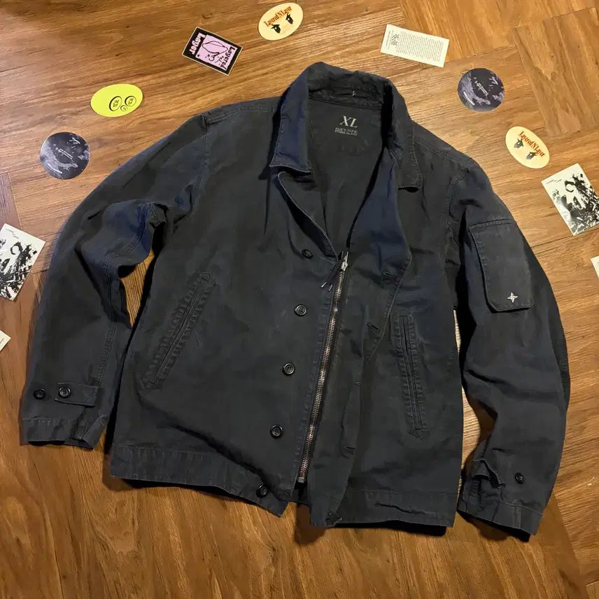 [BUNJANG] Stone Island 90s Riri Zip Garment Dyed Trucker Jacket / 90s Stone island 람포 집업 가먼츠 다이드 트러커 자켓