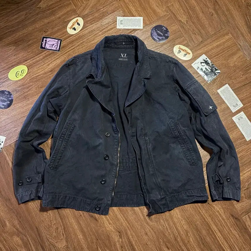 [BUNJANG] Stone Island 90s Riri Zip Garment Dyed Trucker Jacket / 90s Stone island 람포 집업 가먼츠 다이드 트러커 자켓