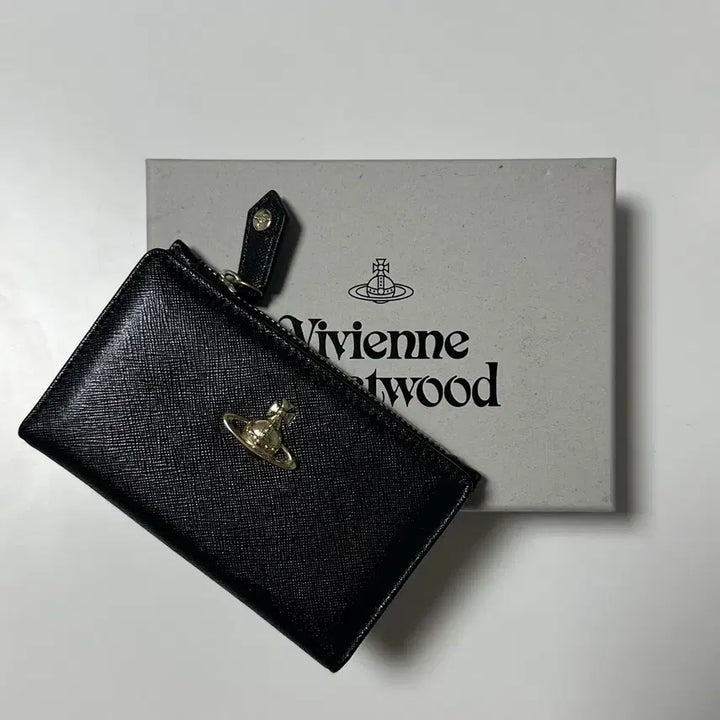 [BUNJANG] Vivienne Westwood Leather Card Holder Black / 비비안웨스트우드 지갑