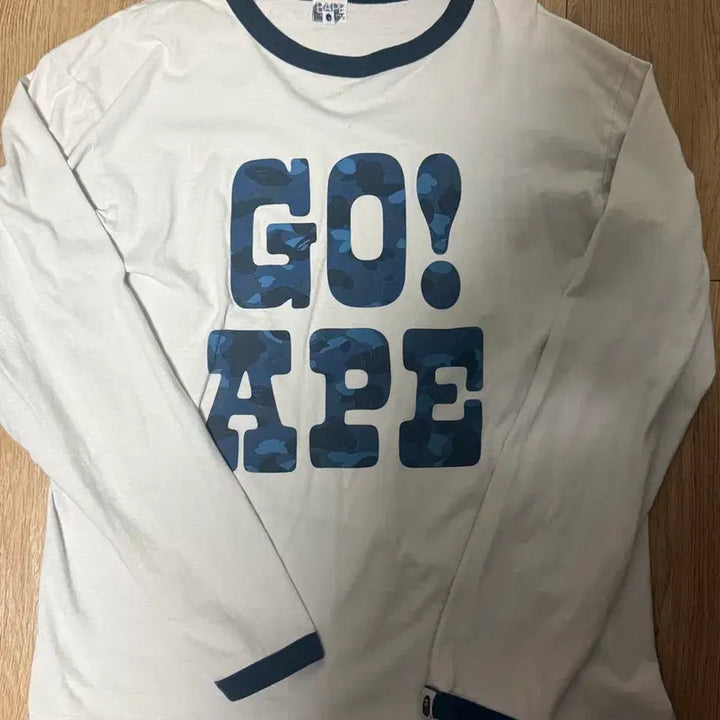 [BUNJANG] BAPE GO!APE Ringer Long Sleeve T-Shirt / BAPE GO!APE 링거 긴팔 티셔츠