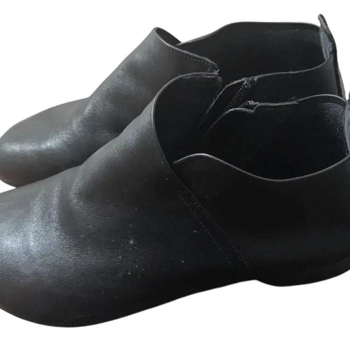 [BUNJANG] Black Leather Ankle Boots / 깔끔한 블랙가죽 앵글부츠