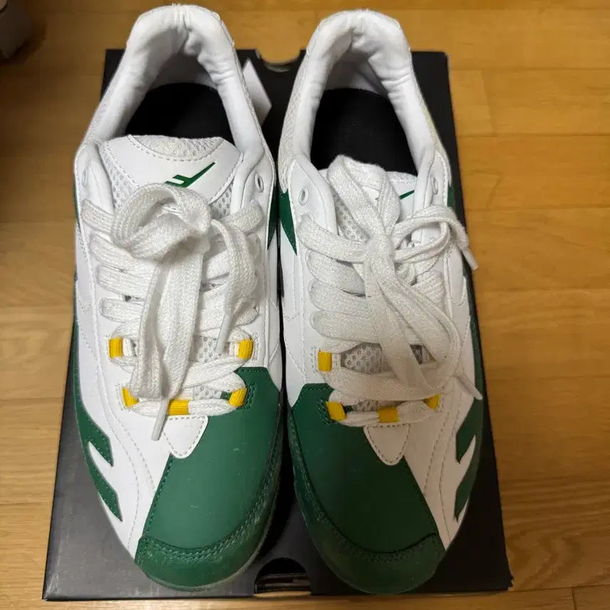 [BUNJANG] Pro-Specs Baseball Cleats White Green Size 260 / 프로스펙스 야구화