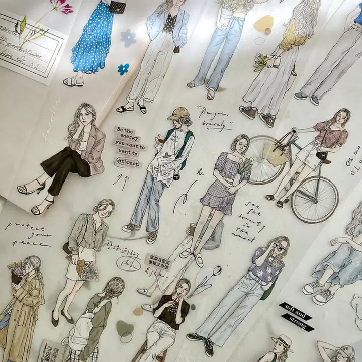[BUNJANG] PION Girl Taiwanese Washi Tape (Sold Separately) / 대만 PION 소녀 마테 소분 판매
