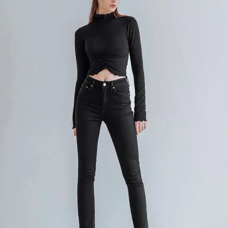[BUNJANG] Pandora Fit Black Slim Fit Pants / 판도라핏 블랙 슬림핏 바지