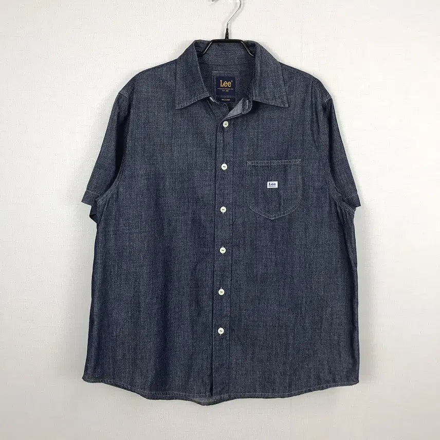 [BUNJANG] Lee Relaxed Fit Pocket Denim Short Sleeve Shirt (Men&