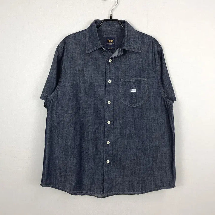 [BUNJANG] Lee Relaxed Fit Pocket Denim Short Sleeve Shirt (Men&