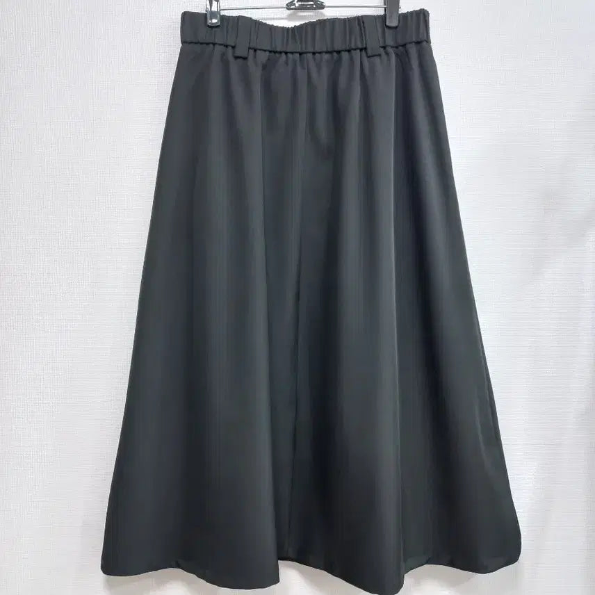 [BUNJANG] Plus Size Long Skirt with Back Elastic Waistband (XL) / 빅사이즈 뒷밴딩 롱스커트 블랙 XL