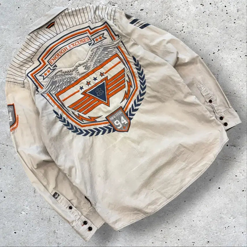 [BUNJANG] Roar Vintage Military Patch Shirt XL / [XL] Roar 로어 로아 빈티지 밀리터리 셔츠 남방 D940