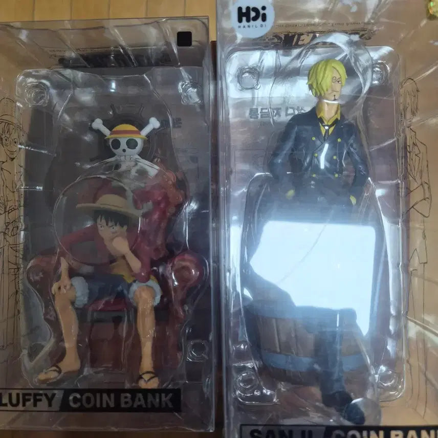 [BUNJANG] One Piece Luffy / Sanji Coin Bank Figure Set / 원피스 루피/상디 코인 뱅크 피규어 세트